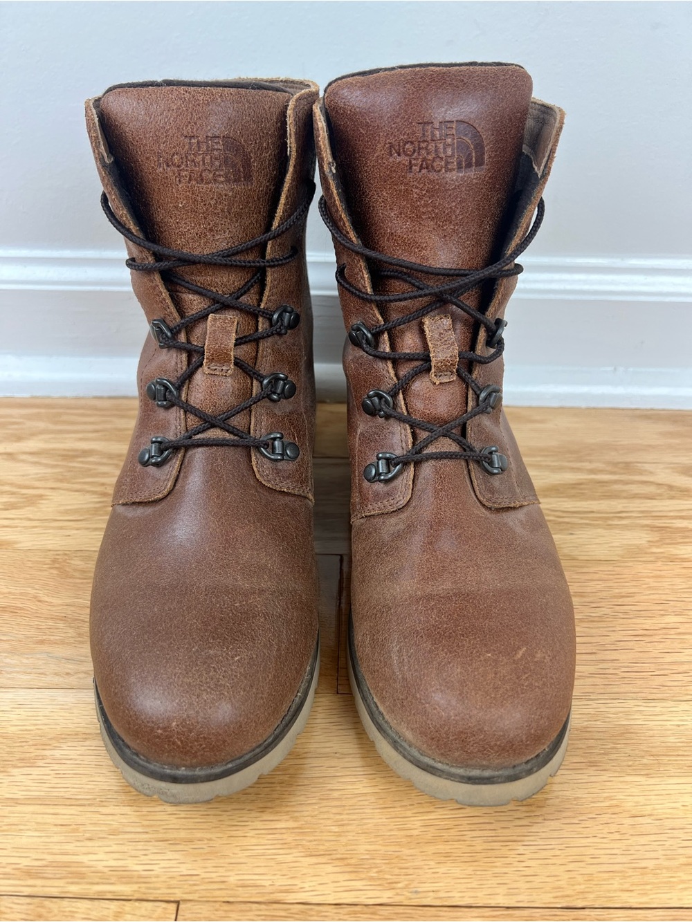 The North Face Ballard Lace II Leather Winter Boots Brown US Women's Size 8